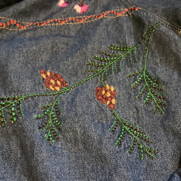 Bobbie Brooks holiday button down shirt size L12/14 - Picture 5 of 8